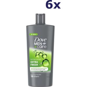 6x Dove Douchegel - 700ml - men care - refreshing extra fresh