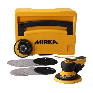 MIRKA - DEROS II 650CV - Excentrische Schuurmachine - Koffer - 125mm en 150mm