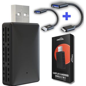 DELLA Carplay Dongle – Draadloos Carplay – Apple & Android Carplay - Wireless carplay - Carplay - Inclusief USB-C – Zwart - 2025 Versie