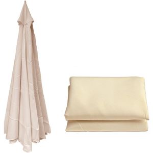 Vervangende parasolkap voor de tuin (2,5 m) Vervangende parasolkop voor 8 armen, vervangende canvas parasolhoes, voor terras/tuin/zwembad/zwevende parasol