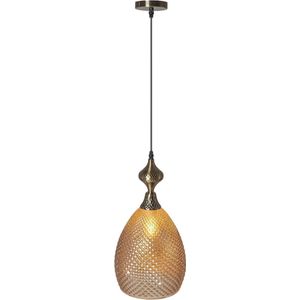 TooLight Amberkleurige hanglamp - modern design - Ø 23.5 cm - glas en metaal - E27 fitting