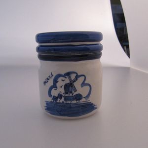 Voorraad pot met deksel - Delfts Blauw - Holland - Handpainted