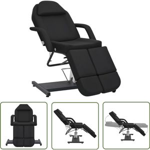 vidaXL Massagetafel - Behandelstoel - Behandelstoel 180x62x78 cm kunstleer zwart - Pedicurestoel - Schoonheidsstoeltje - Cosmetische Stoel