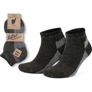 GoWith-2 paar-Alpacawol Wandelsokken voor Dames en Heren-Gevoerde Warme Thermische Merino Mix Kampeer Sokken-Maat 35-38