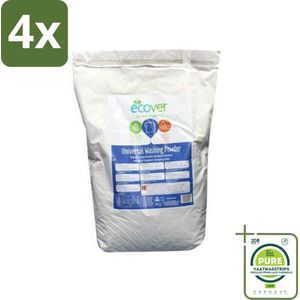 Ecover - Waspoeder Universal - Voor witte & bonte was - 7,5 kg - Voordeelverpakking - 4 stuks - Waspoeder - Biologisch afbreekbaar