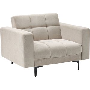 ALNES - Fauteuil - Beige - Polyester