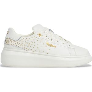 Pepe Jeans - PLS000002 Yara Sweet - Leren Sneakers - Wit - Casual