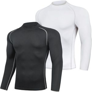 Compressieshirt met lange mouwen voor heren - Ideaal voor sport, hardlopen, en fitness