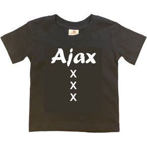 Amsterdam Kinder t-shirt | AJAX XXX | Verjaardagkado | verjaardag kado | grappig | jarig | Amsterdam | Ajax | cadeau | Cadeau | Zwart/wit | Maat 98/104