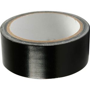 Canvas tape, B: 38 mm, zwart, 25 m/ 1 rol