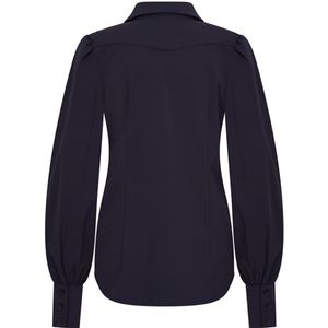 Travel Blouse Pofmouw Uni Dark Blue 2037