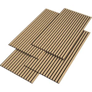 Akoestisch Wandpaneel Vang set van 8 mdf 5,76 m² eiken licht