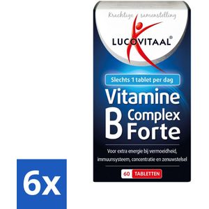 6 x Lucovitaal - Vitaminen - Vitamine B Complex Forte - 60 Tabletten - Vitamine B Complex - Energieboost - Zenuwstelsel - Mentale Prestaties - Immuunsysteem