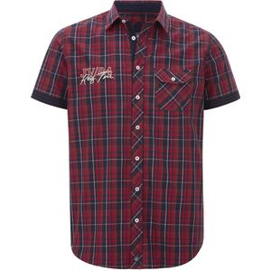 Jan Vanderstorm herren Overhemd Met Korte Mouwen - 41/42 - donkerrood