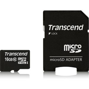 Transcend TS16GUSDHC10 16GB MicroSDHC Klasse 10 flashgeheugen