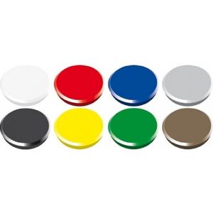80x Gekleurde magneten 24 mm - Koelkastmagneet - Whiteboard magneten