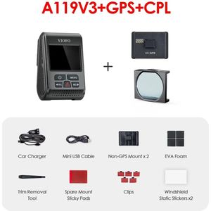 Bolmans - Dashcams - Dashcam voor Auto - Incl. GPS, CPL en Geheugenkaart - Verstelbare Lens - 5MP - Nachtzicht - Parking Monitor - G-Sensor - Met 2inch Scherm