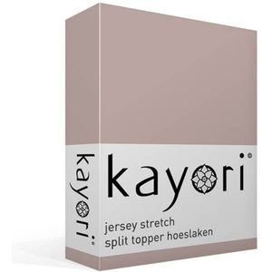 Kayori Shizu jersey stretch split-topper hoeslaken - Tweepersoons - Lila