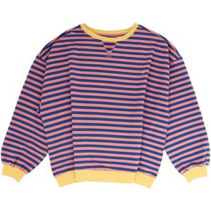 Stripe French knit | Sweater Mom | Gestreept | Blauw | Roze | Oversized | Dames Maat S t/m