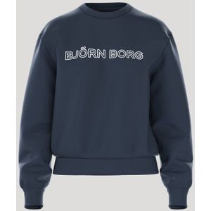 Björn Borg Essential 3 Trui Lange Mouw Dames Sweater - Maat L - Donkerblauw - Vrouwen Trui