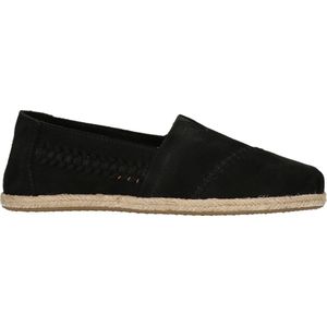 Toms Classic Woven Panel Espadrille Dames 10009750 Black Nubuck Maat 36