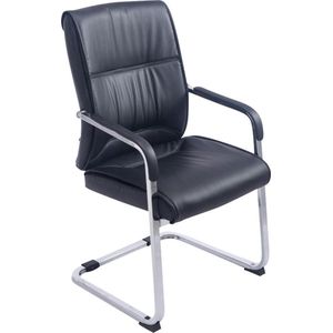 Bureaustoel - Ergonomische bureaustoel - Modern - Armleuning - Kunstleer - Zwart - 51x58x102 cm