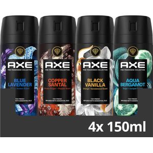 AXE Fine Fragrance Collection set - Deodorant Bodyspray Mix - 4 stuks