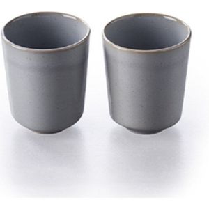 Keltum Set of 2 Keramiek Mokken - 250ml - Pearl Grey