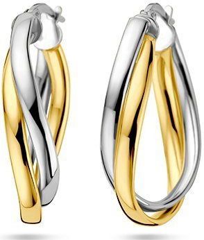 Creolen - Zilver Verguld - Bi-color - 1 Micron - 27.5 mm Hoogte