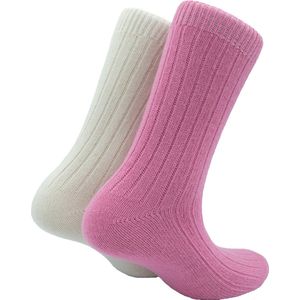 The Sockmaker sokken dames 36-41 - 2-pack Cashmere - duurzaam - Pink and Cream