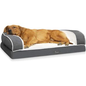 Orthopedic Corner Dog Bed Sofa - XL Pet Sofa with Memory Foam Mattress - Washable and Ergonomic