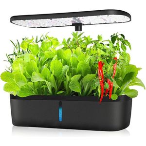 Hydrocultuur Systeem – Kweekset met LED-Belichting – Hydroponics – Indoor Garden – Kweeklamp - Hydroponic Systeem – 139 Groei Lichten - met Timer – Automatisch Pompsysteem – Bloemen/Fruit/Groentes - Zwart