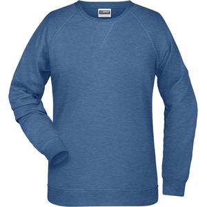 James and Nicholson Dames/dames Raglan Sweatshirt met lange mouwen (Licht Denimmelange)