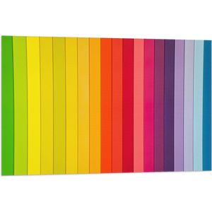 Vlag - Strepen in Regenboog Kleur - 90x60 cm Foto op Polyester Vlag