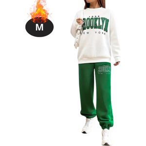 Nivard Joggingpak - Huispak - Volwassenen - Trainingspak - Comfortabel - Joggingsbroek - Tracksuit - Dames - Groen - M