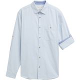 Tom Tailor - Regular Fit - Overhemd - Lichtgewicht Katoen - Verstelbare Mouwlengte