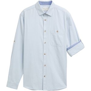 Tom Tailor - Regular Fit - Overhemd - Lichtgewicht Katoen - Verstelbare Mouwlengte