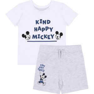 Setje babysweatshirt met korte broek - Mickey Mouse / 74