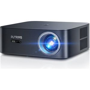 Wifi Bluetooth Projector - Mini Beamer - Full Hd Inheemse 1080P - 4K Kwaliteit- Scherm - Projector - 500 Ansi 6D - Draagbaar en Heldere Beelden - Zwart