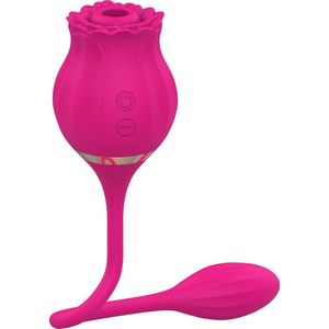 Cupitoys® Luchtdruk Vibrator Bloem - Vibrator Met Ei - Vibrators Voor Vrouwen – 12 Standen - Roze