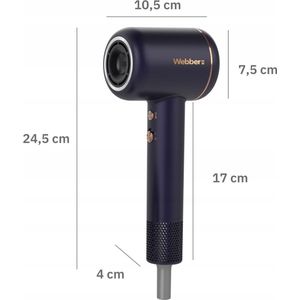 Fluisterstille Haardroger - 3-in-1 - Koude Luchtfunctie - Anti-Statisch Systeem