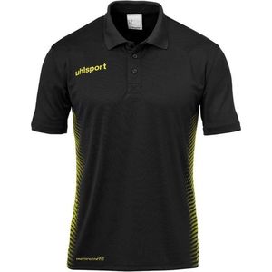 Uhlsport Score Polo Shirt Zwart-Fluo Geel Maat S