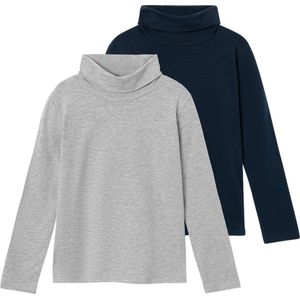 Name it souspull unisex - 2 stuks - donkerblauw - grijs - NKNviggo - maat 122/128