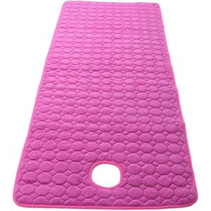 Allecto Plus - Massagetafel Hoes voor Schoonheidssalon met Gat, Zachte Katoenen Matrasovertrek - Paars, Vochtopnemend en Ademend Laken
