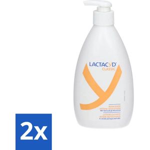 Lactacyd Classic - Intieme Waslotion - Reinigend - Met Natuurlijk Melkzuur - 400 ml - Voordeelverpakking - 2 stuks