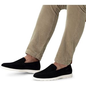 Manfield - Heren - Zwarte suède loafers - Maat 40