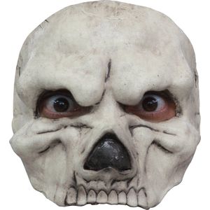 Partychimp Halfmasker Skull Schedel Skelet Halloween Masker voor bij Halloween Kostuum Volwassenen Carnaval - Latex- One Size
