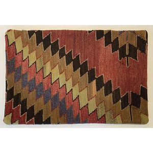 Authentiek Uniek Origineel Kelim Kussen | 60 x 40 cm | Handgeweven Kussen |100% Wol| Sierkussen | Diverse Kleuren