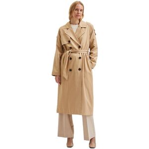 SELECTED FEMME - Slfnew Bren Ls Trenchcoat - Dames Trenchcoat - Cornstalk