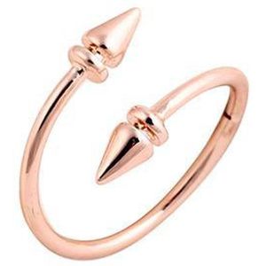 24/7 Jewelry Collection Tegengestelde Pijl Ring Verstelbaar - Verstelbare Ring - Róse Goudkleurig